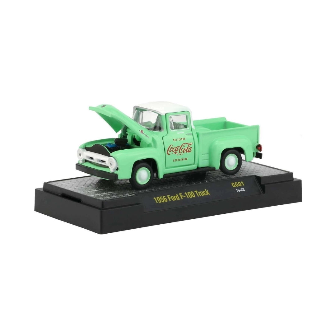 1956 Ford F-100 Truck – Green (Coca-Cola Livery, Standard Rims, Opening Hood)