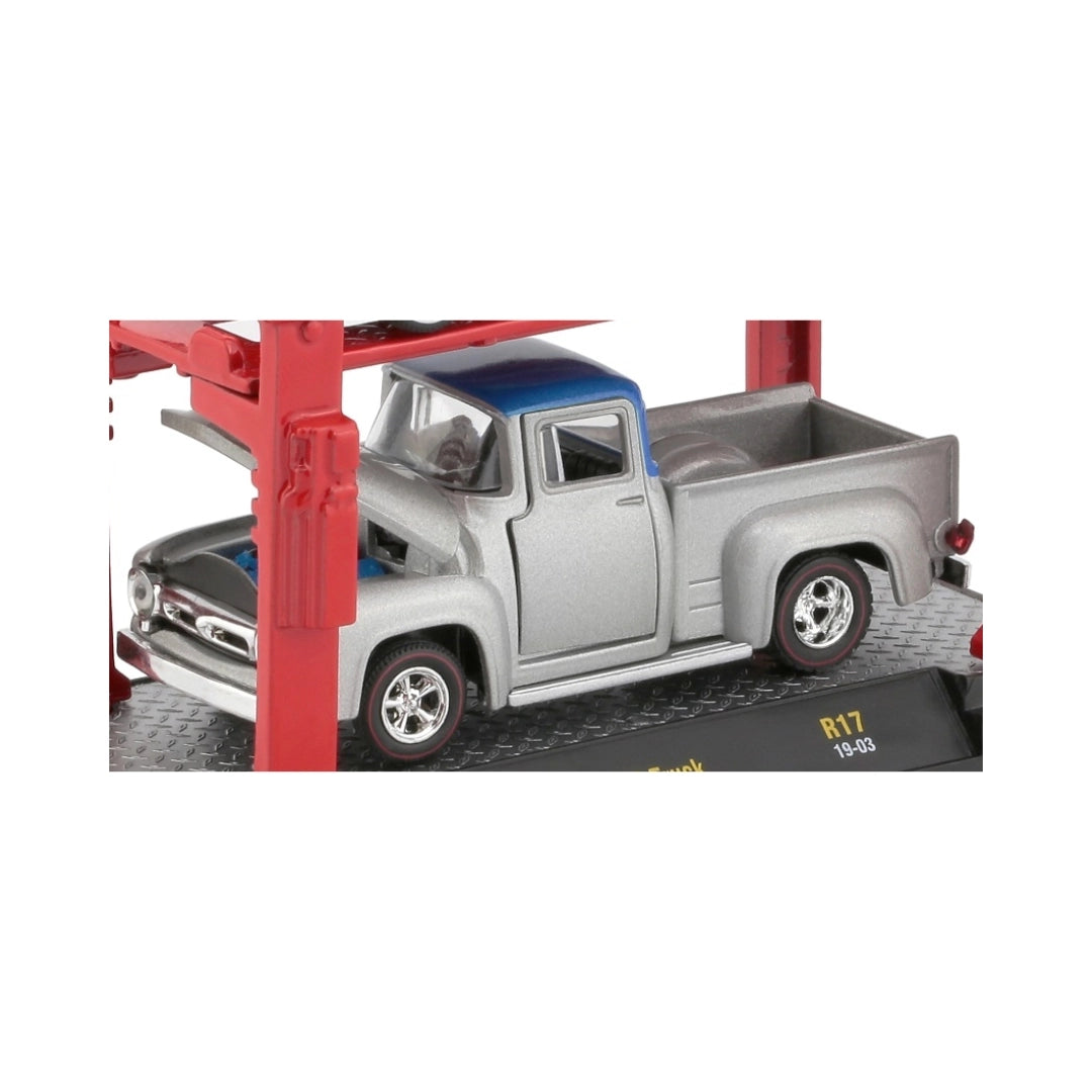 1956 Ford F-100 Truck – Silver/Blue (Auto-Lift Release 17, Workshop Setup)