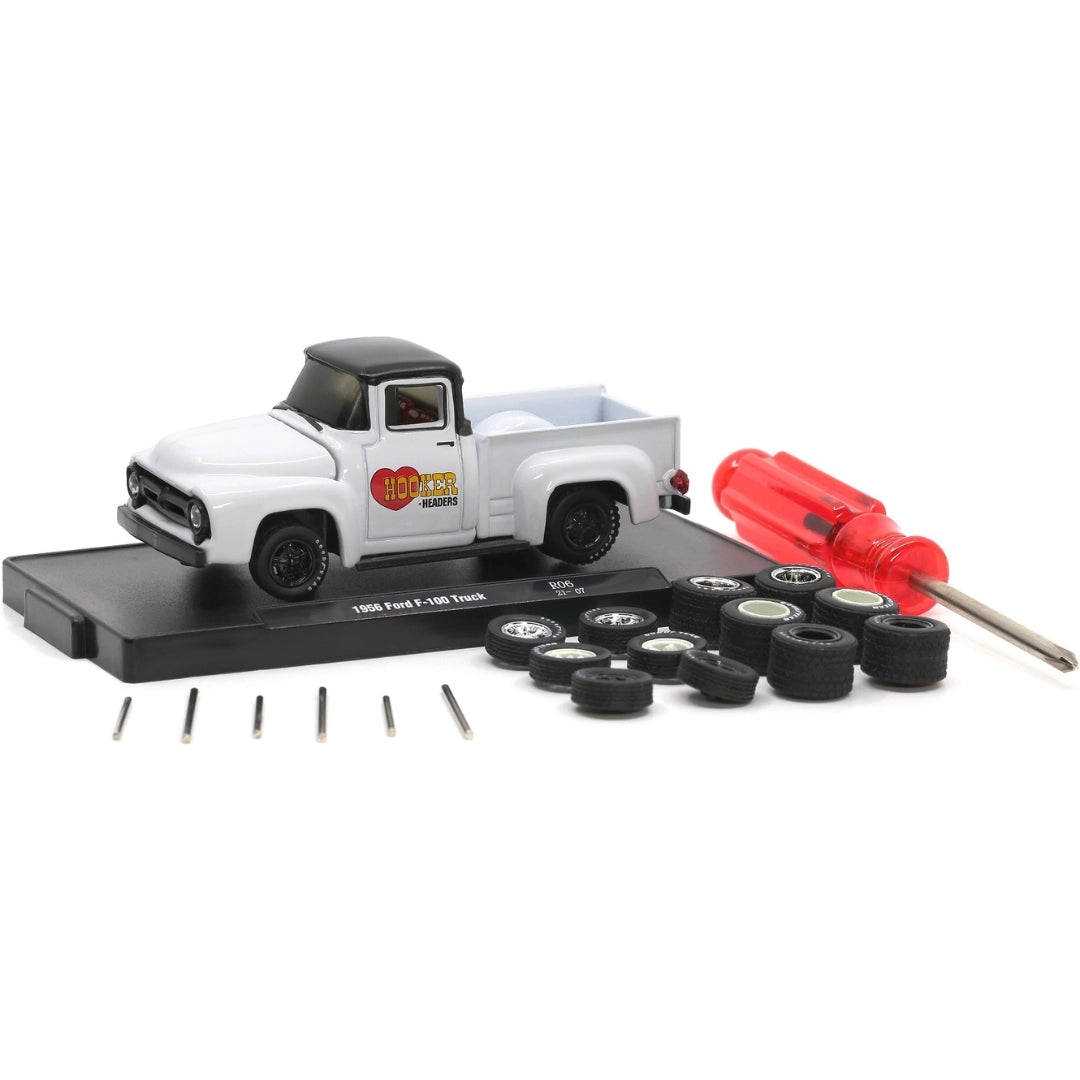 1956 Ford F-100 Truck – White (Hooker Headers Livery, Auto-Wheels with Accessories)