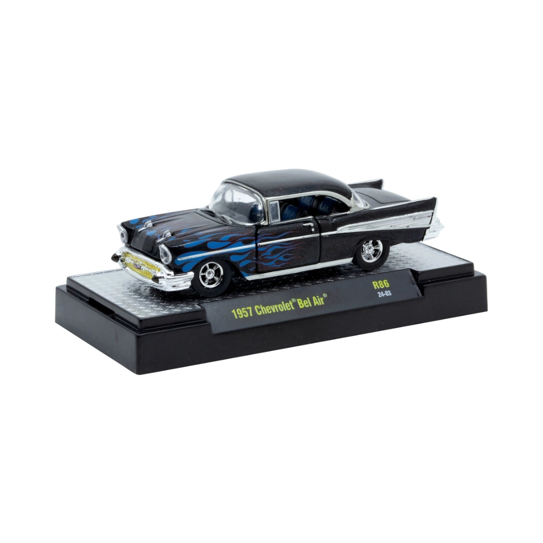 1957 Chevrolet Bel Air - Black with Blue Flames