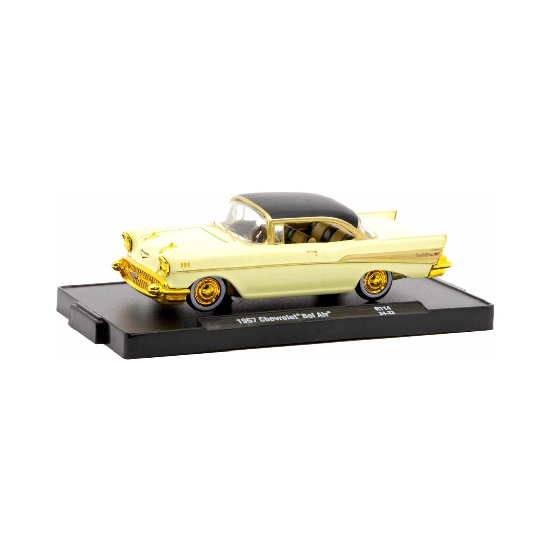 1957 Chevrolet Bel Air - Light Yellow (Gold Chrome Rims, Gold Interior, Chase)