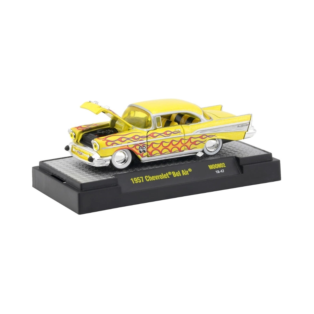 1957 Chevrolet Bel Air - Yellow “Mooneyes” (Moon Release MOON02)