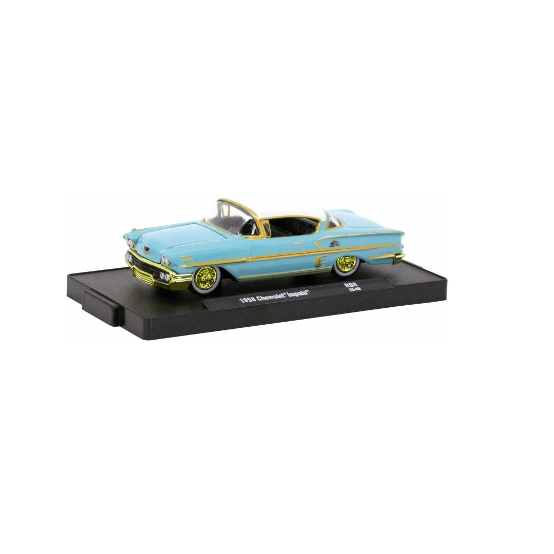 1958 Chevrolet Impala Light Blue Yellow Chrome (Chase)