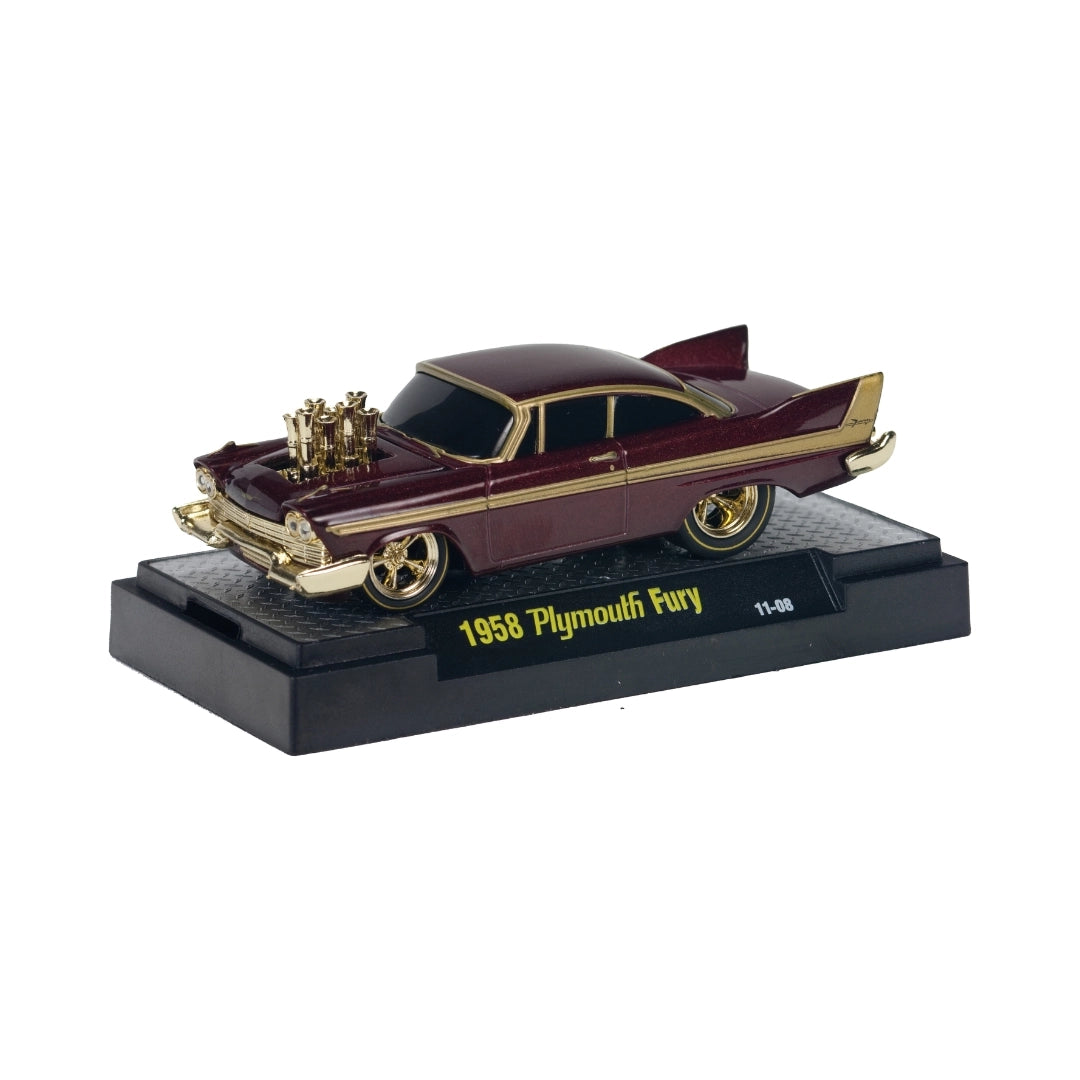 1958 Plymouth Fury - Purple/Gold (Clamshell Blister Chase)