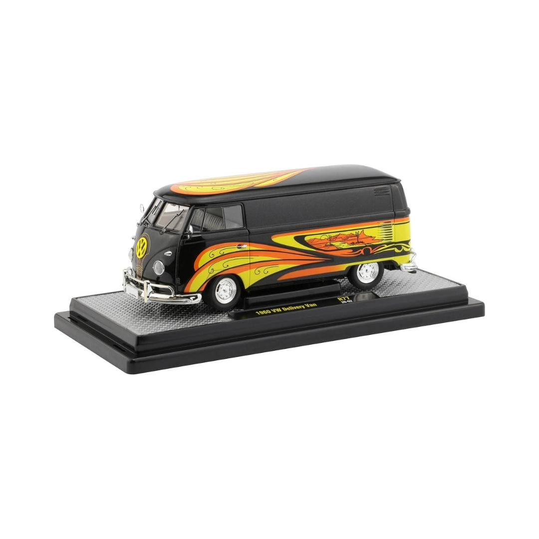 1960 VW Delivery Van - Black (Kelly & Son Livery, Silver Chrome Rims, Black Interior & Details)