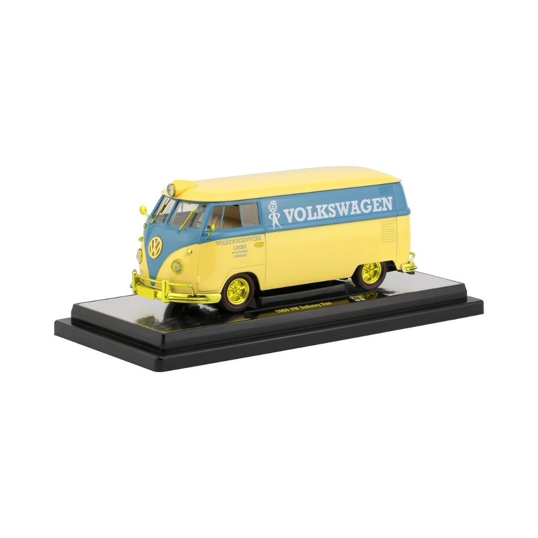 1960 VW Delivery Van - Yellow/Blue (Volkswagen Livery, Yellow Chrome Rims & Details)