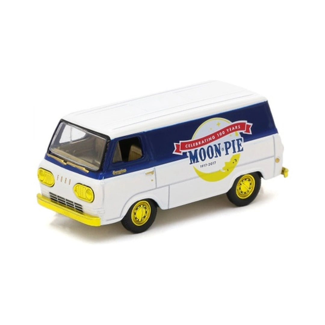 1965 Ford Econoline Delivery Van - White/Blue (Moon Pie, Yellow Chrome Rims & Details, Brass Interior)