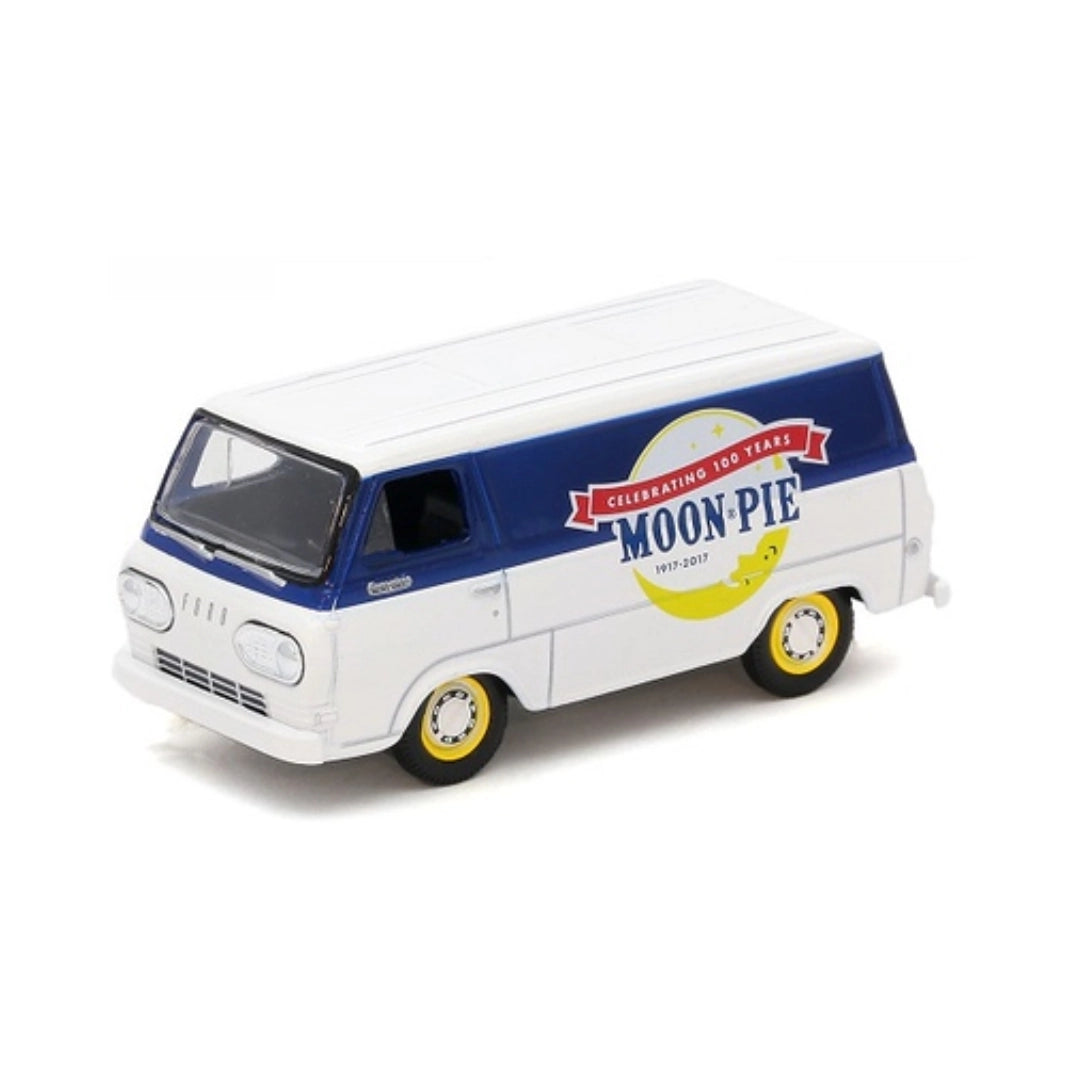 1965 Ford Econoline Delivery Van - White/Blue (Moon Pie, Yellow/White Rims, White Details, Black Interior)
