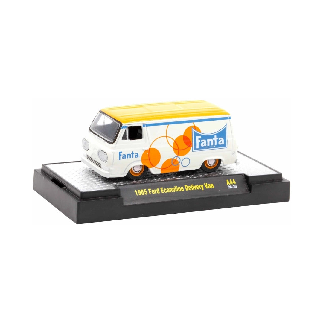 1965 Ford Econoline Delivery Van - White/Yellow (Fanta, Orange/White Rims, White Details, Black Interior)