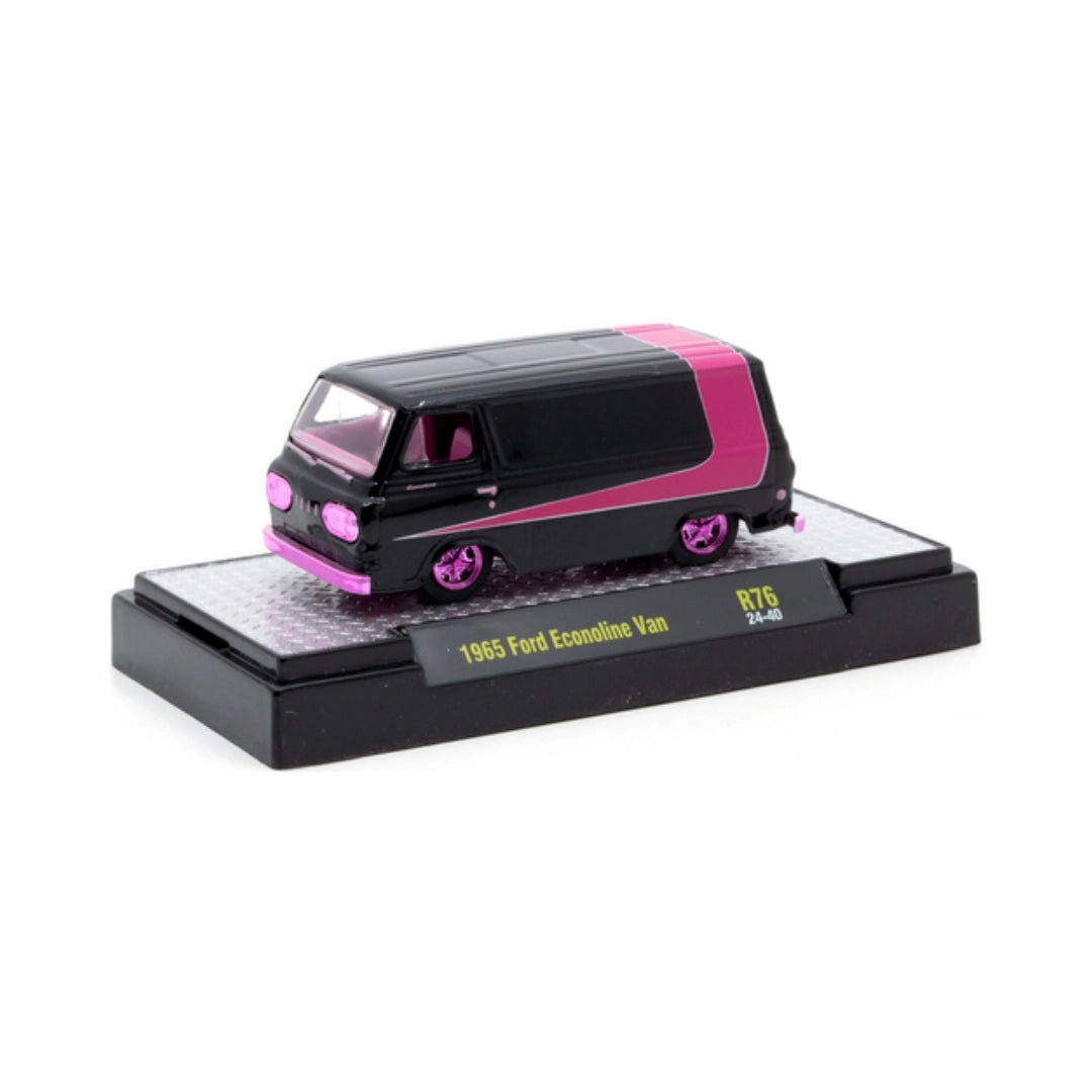 1965 Ford Econoline Van - Black/Pink (Pink Chrome Rims & Details, Pink Interior)