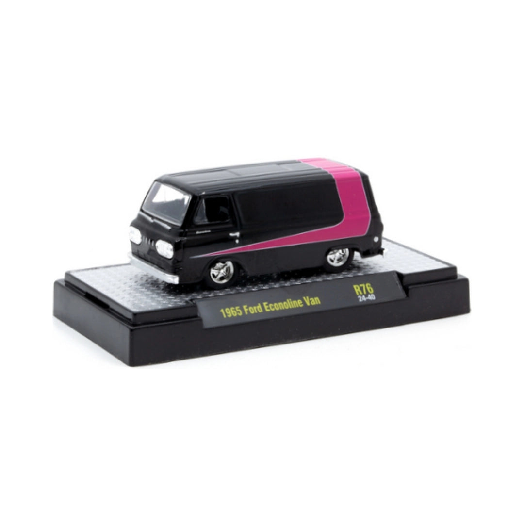 1965 Ford Econoline Van - Black (Silver Chrome Rims & Details, Black Interior)