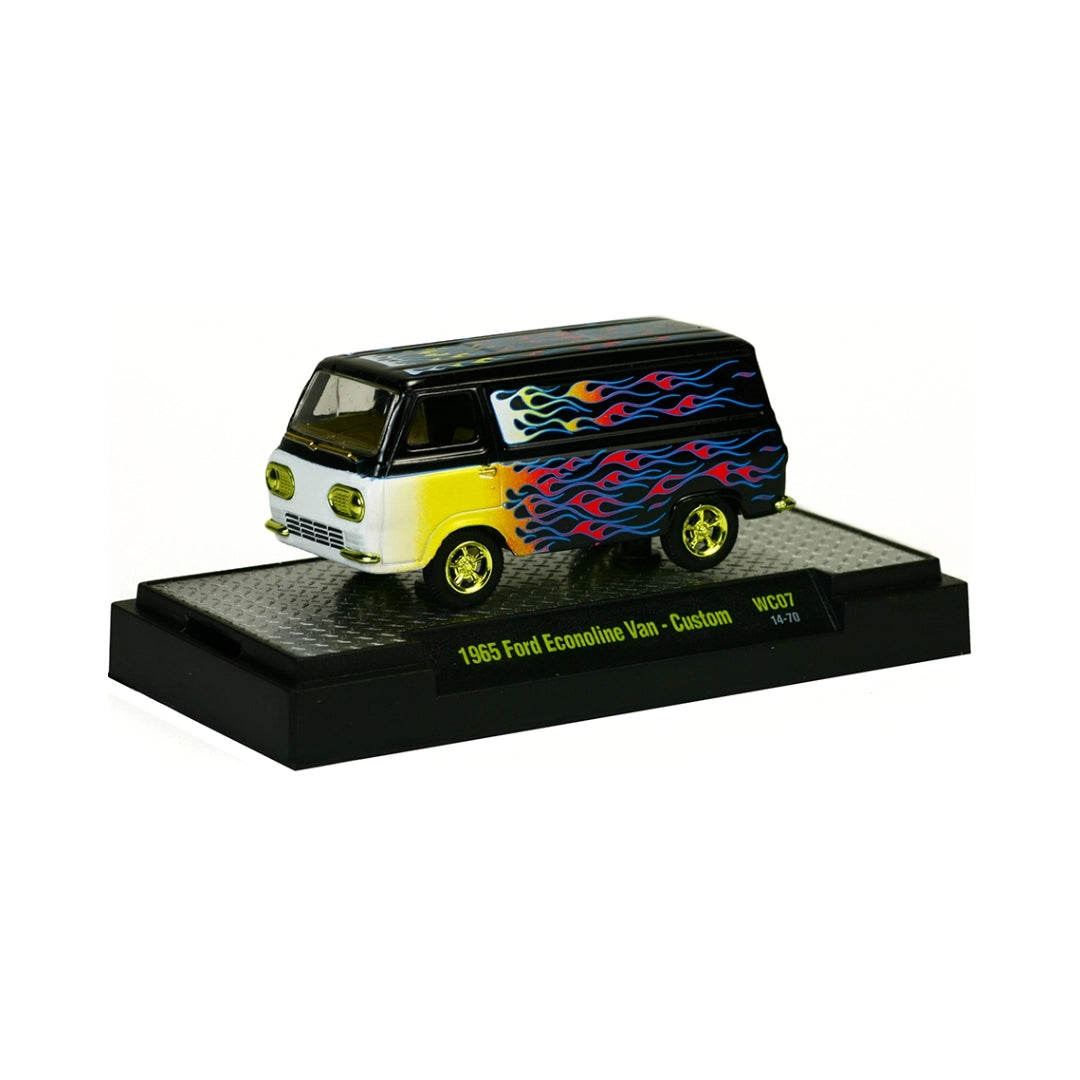 1965 Ford Econoline Van Custom - Black/Yellow Flames (Yellow Chrome Details, Brass Interior - Chase)