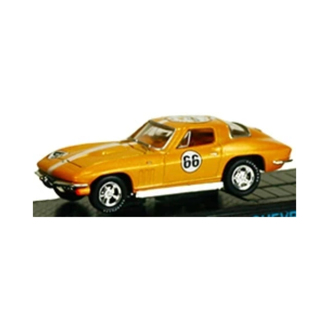 1966 Chevrolet Corvette 327 – Gold (#66 Racing Livery, Chrome Rims, Walmart Exclusive)