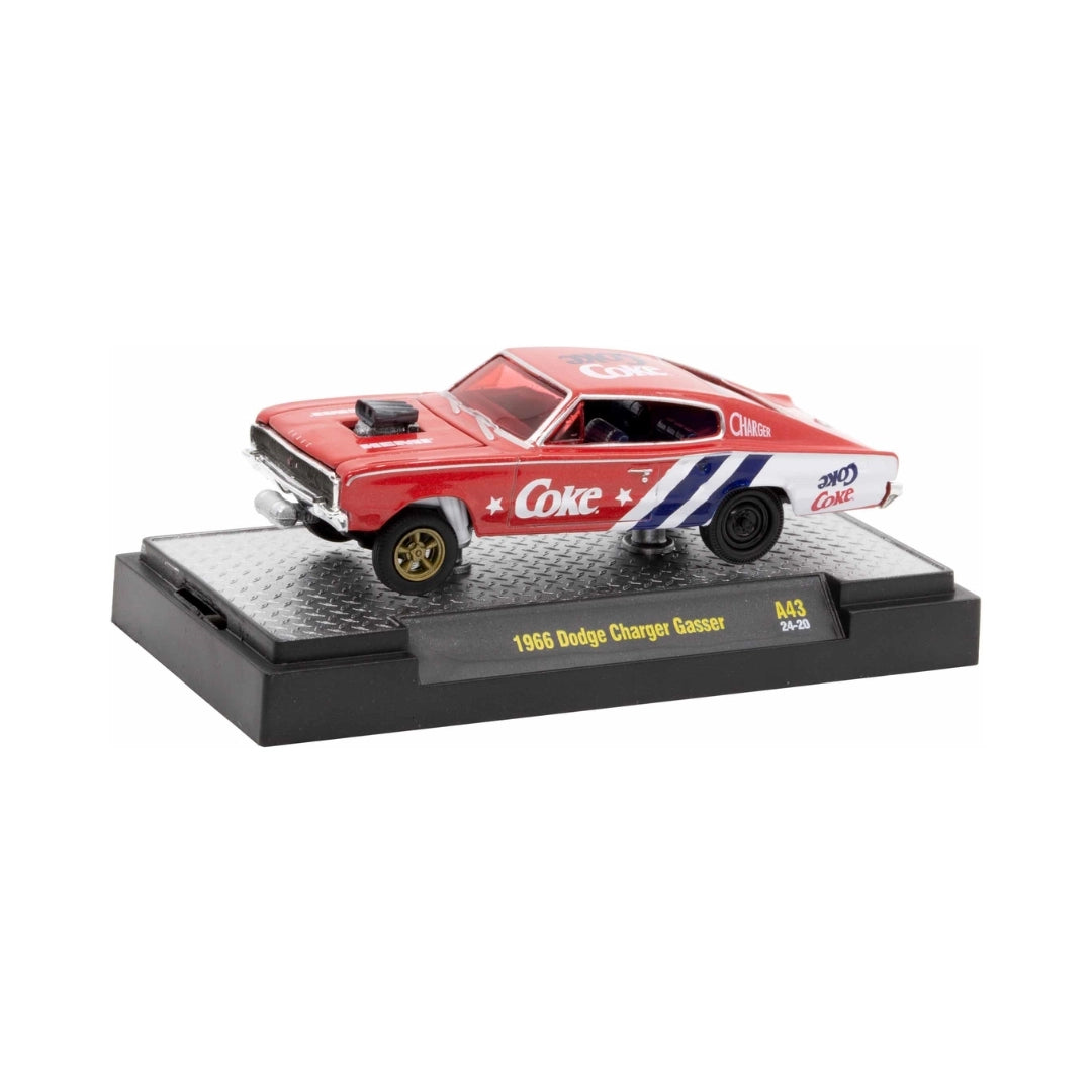 1966 Dodge Charger Gasser - Red (Coca-Cola Livery / Standard - Black Rims)