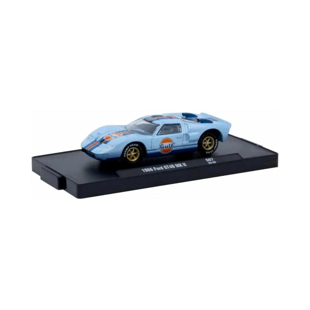1966 Ford GT40 MK II - Light Blue Gulf Livery (Brass Rims, Black Details & Interior)