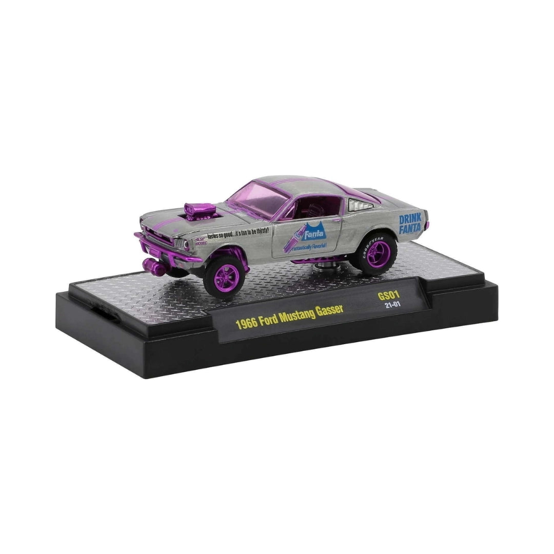 1966 Ford Mustang Gasser - Silver with Purple Chrome (Fanta) (Super Chase)