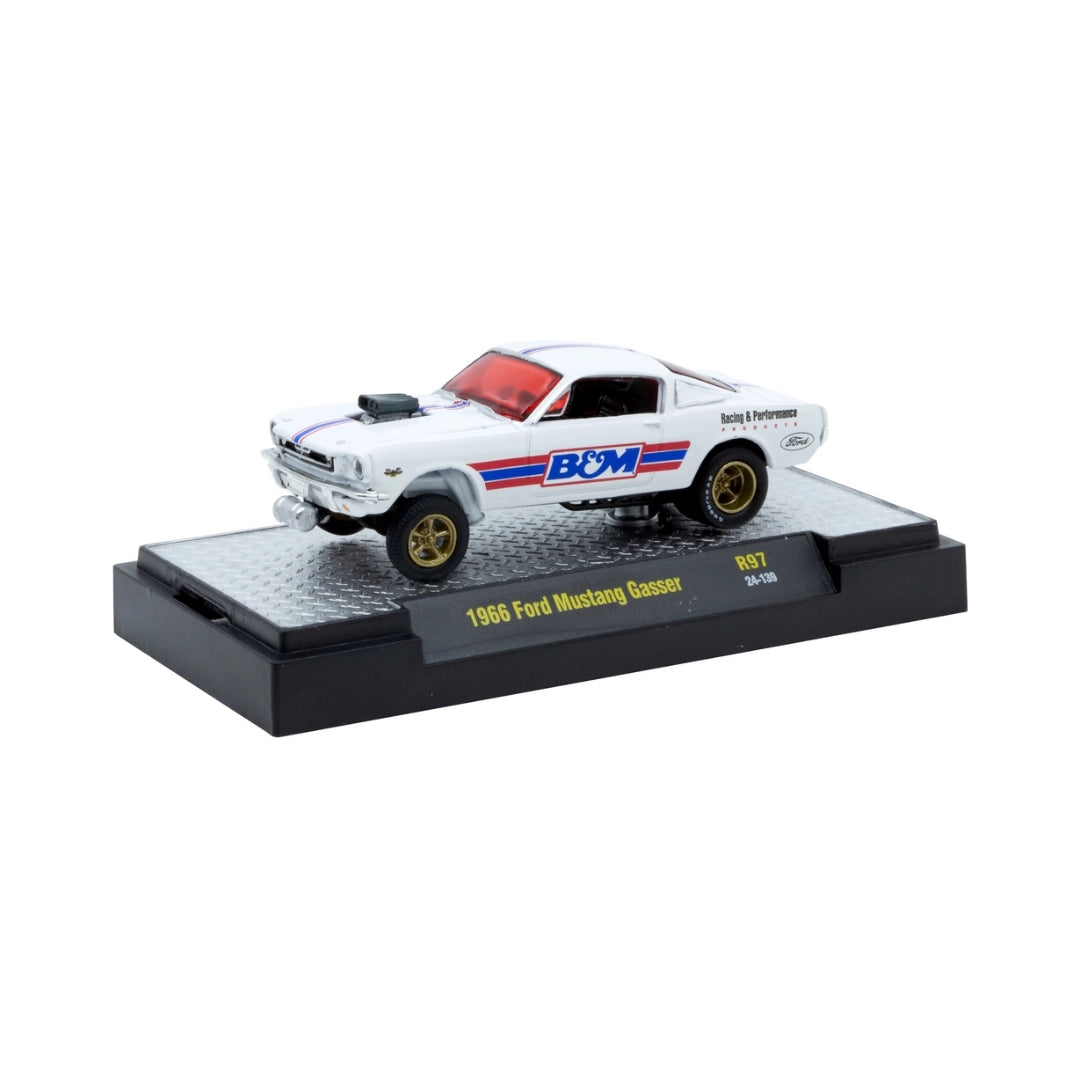 1966 Ford Mustang Gasser - White with Blue & Red Graphics (B&M)