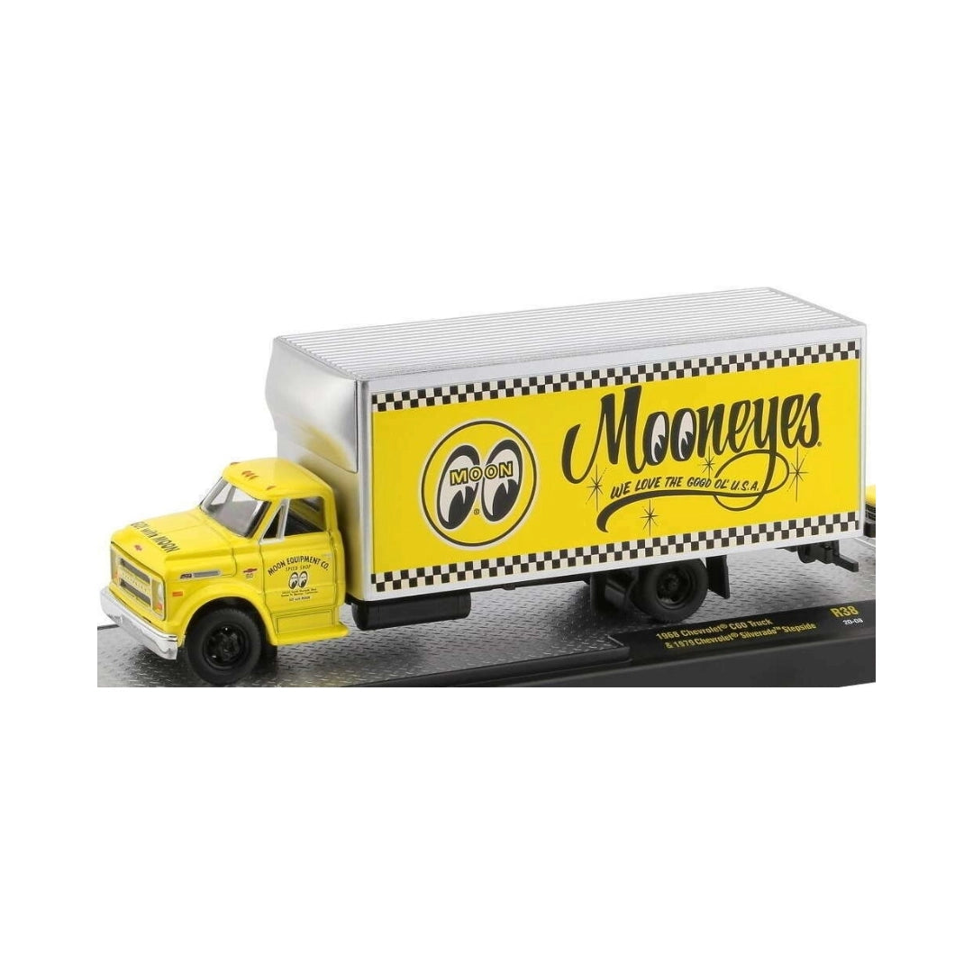 1968 Chevrolet C60 Truck - Yellow & White (Mooneyes Graphics, Auto-Haulers Moon Release 38)
