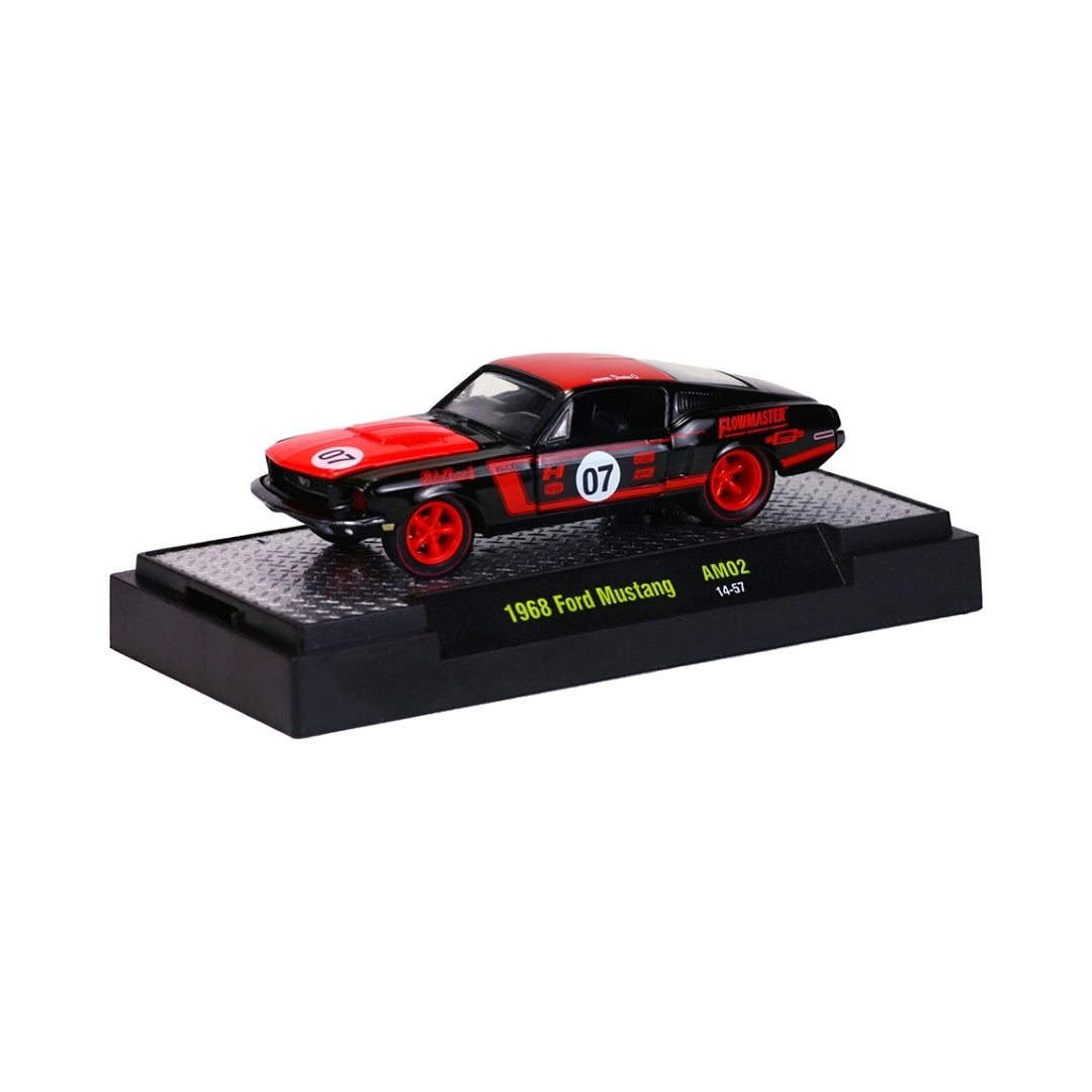 1968 Ford Mustang - Black/Red (#07, Red Rims)