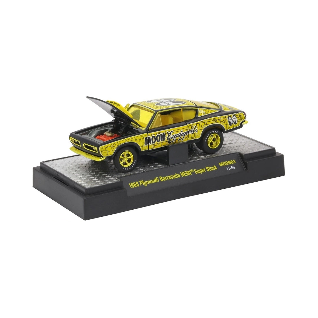 1968 Plymouth Barracuda HEMI Super Stock – Yellow (Mooneyes Livery, Chase)