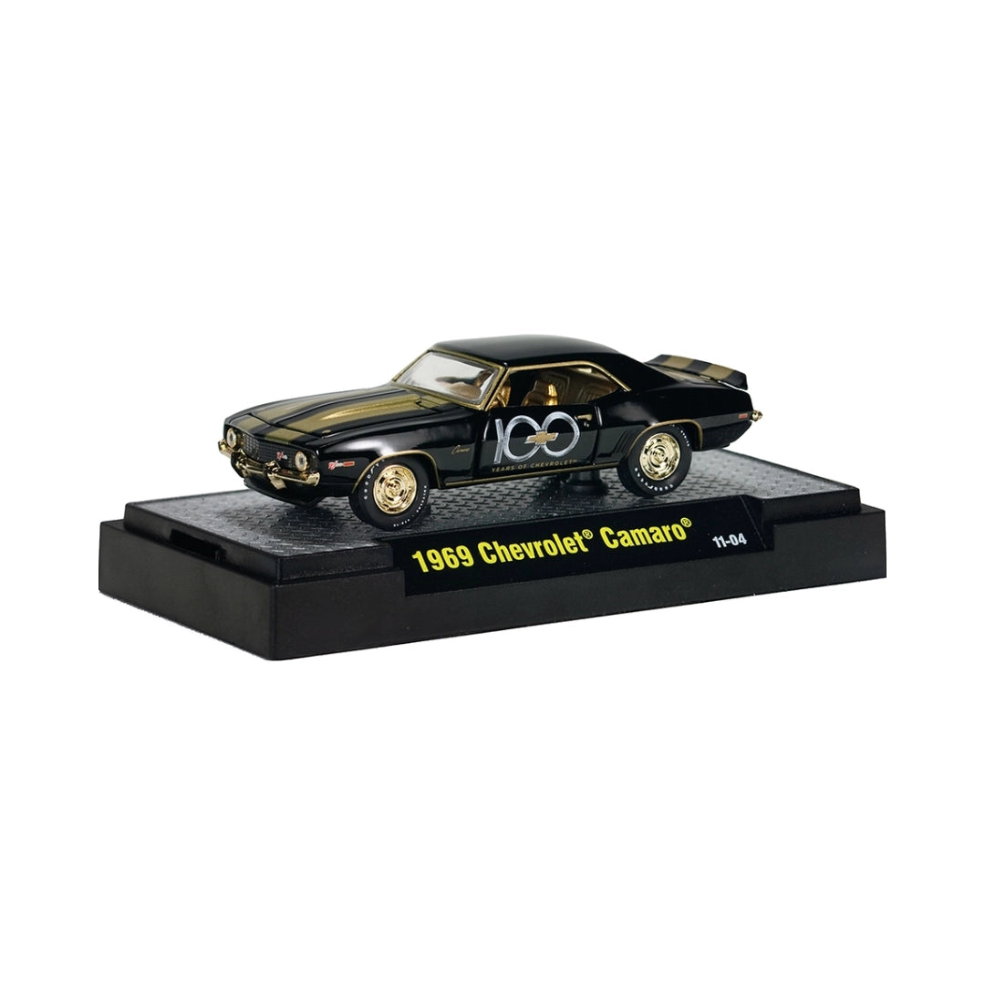 1969 Chevrolet Camaro - Black/Gold (Auto-Haulers 100 Chase) (Clamshell Blister)