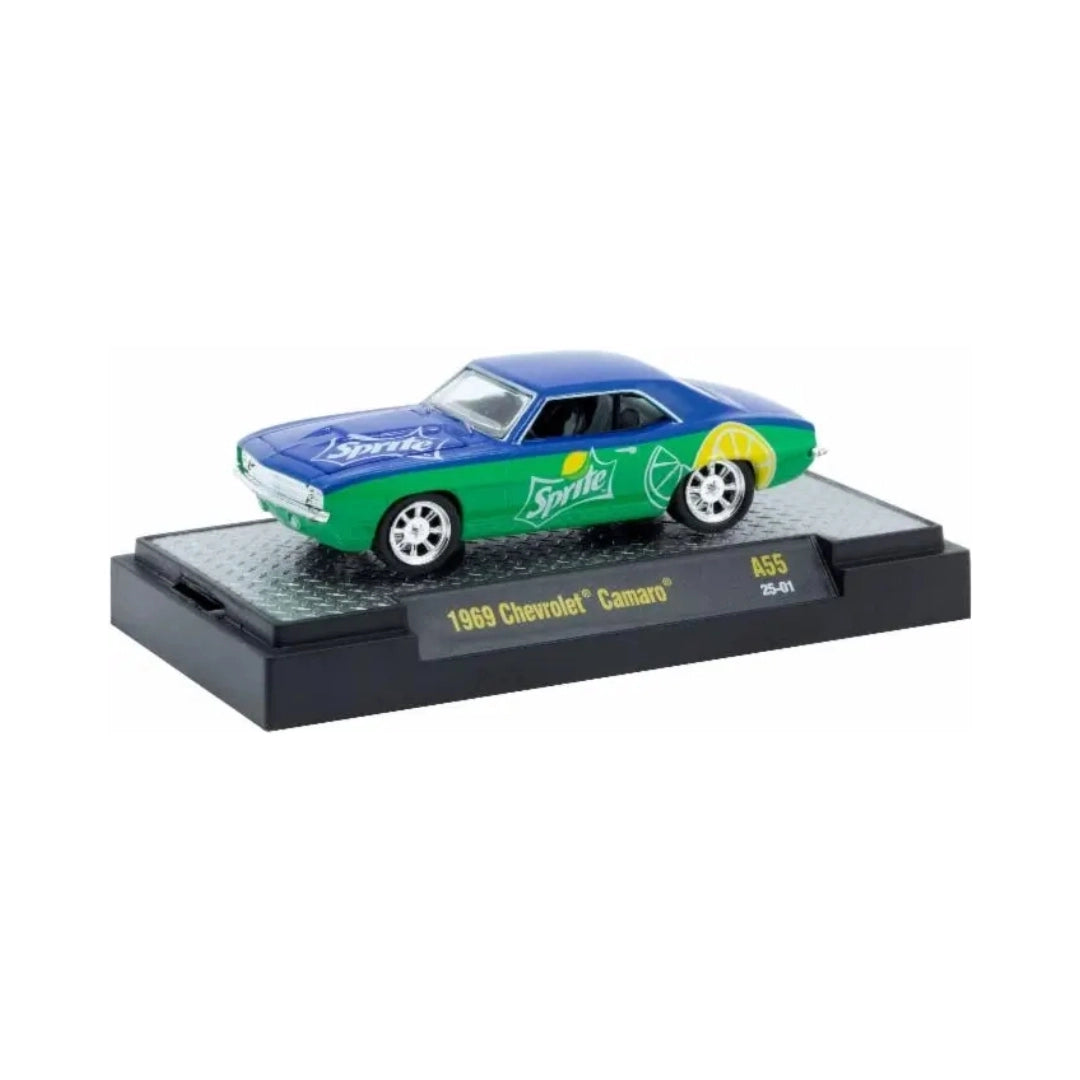 1969 Chevrolet Camaro - Blue & Green (Silver Chrome Details, Black Interior)