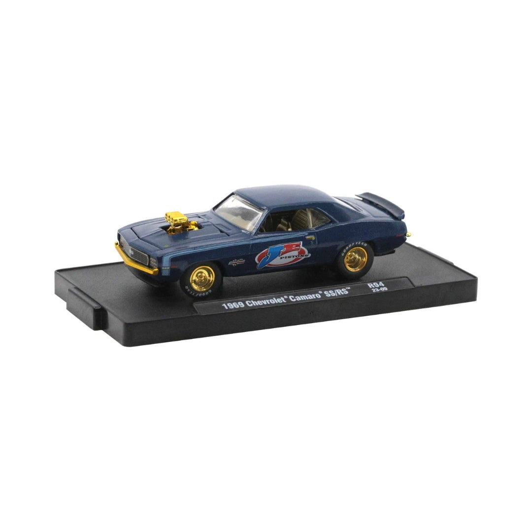 1969 Chevrolet Camaro SS/RS - Dark Blue (Gold Chrome Rims & Details, Brass Interior, Chase)