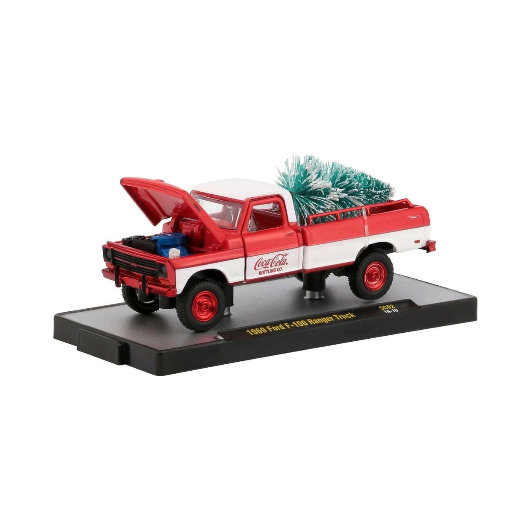 1969 Ford F-100 Ranger Truck - Red & White Coca-Cola Christmas Truck Chase