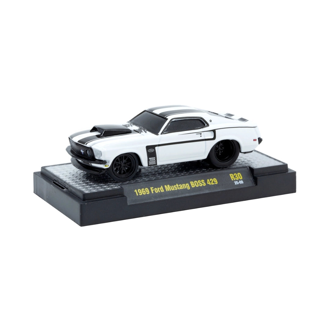 1969 Ford Mustang BOSS 429 - White with Black Stripe (Ground Pounders Release 30)