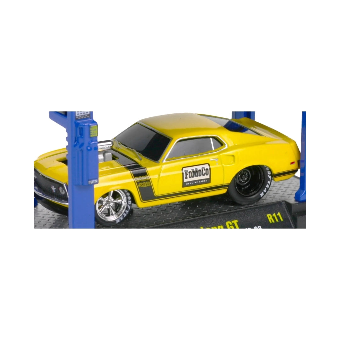 1969 Ford Mustang GT - Yellow with Black Stripe (Auto-Lift Release 11)