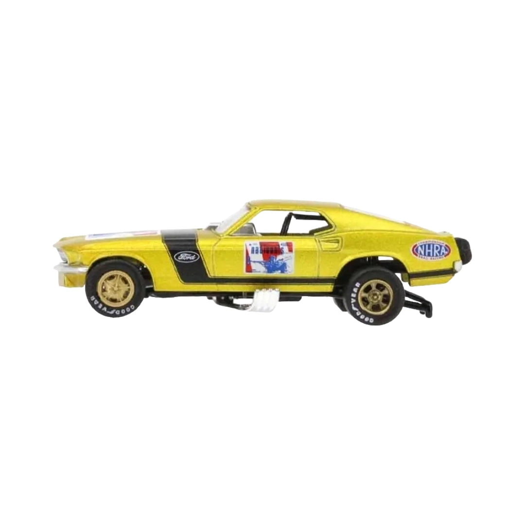 1969 Ford Mustang NHRA Funny Car - Yellow (Brass Rims, Walmart Exclusive, Holiday Ornaments Release 02)