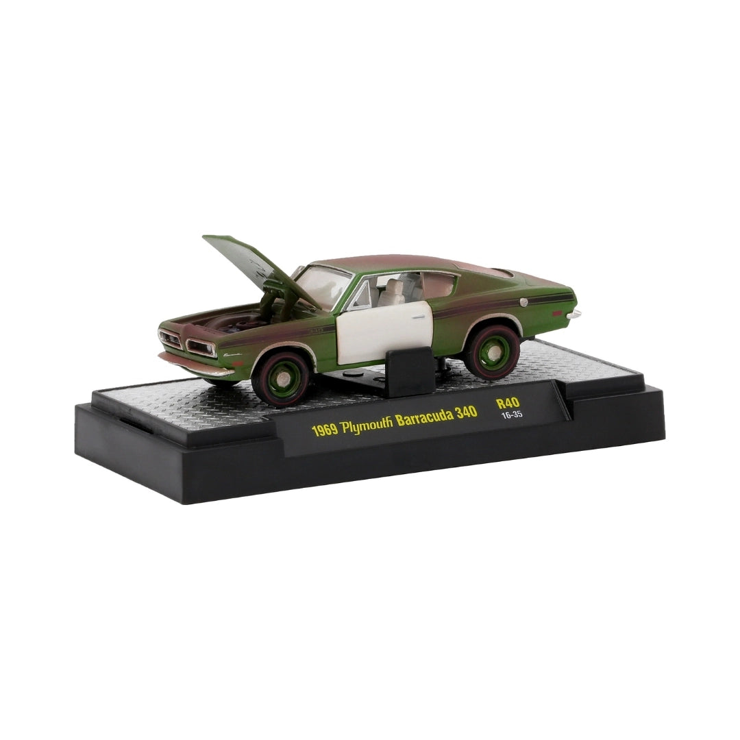 1969 Plymouth Barracuda 340 – Green & White (Two-Tone)