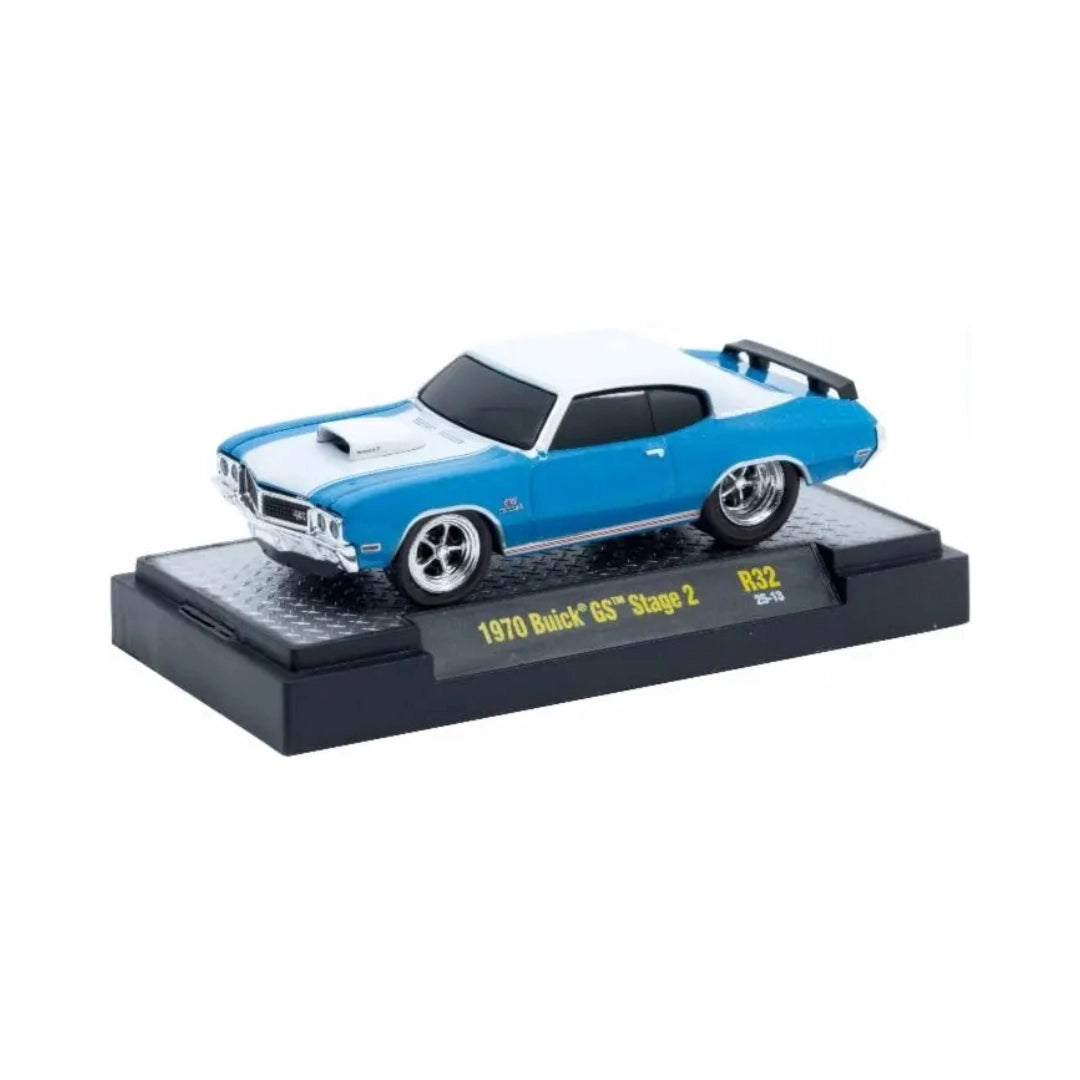 1970 Buick GS Stage 2 - Blue/White, Silver Chrome Rims & Details