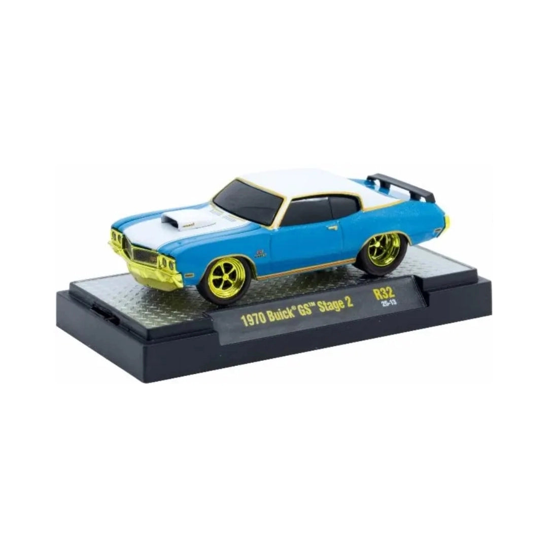 1970 Buick GS Stage 2 - Blue/White, Yellow Chrome Rims & Details (Chase)