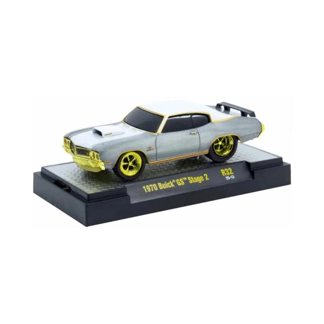 1970 Buick GS Stage 2 - White with Yellow Rims (Ground Pounders Release 32 Super Chase)