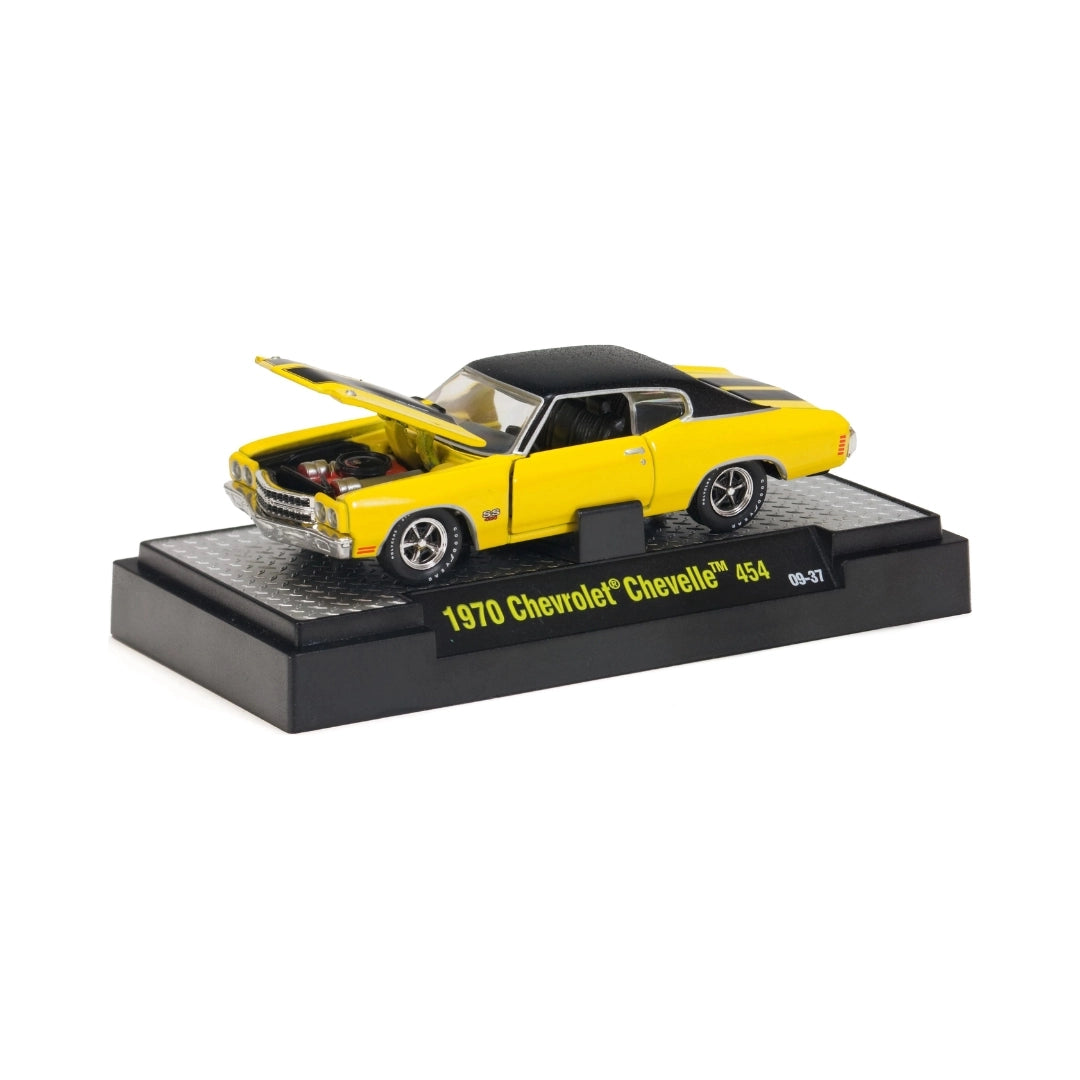 1970 Chevrolet Chevelle 454 - Yellow / Black Roof (Clamshell Blister Version)