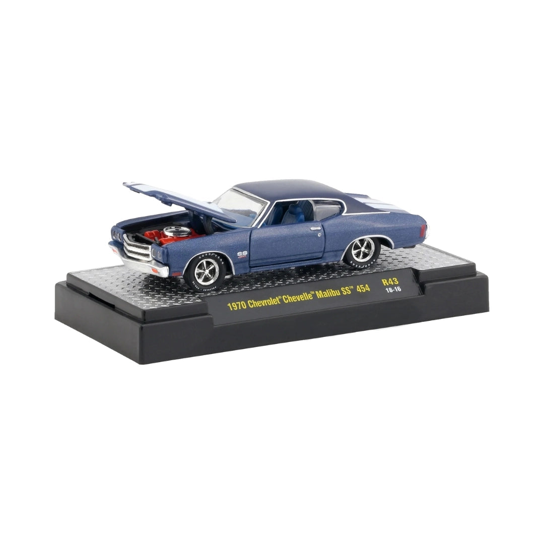 1970 Chevrolet Chevelle Malibu SS 454 - Blue / Black Hood (Detroit-Muscle Release 43)