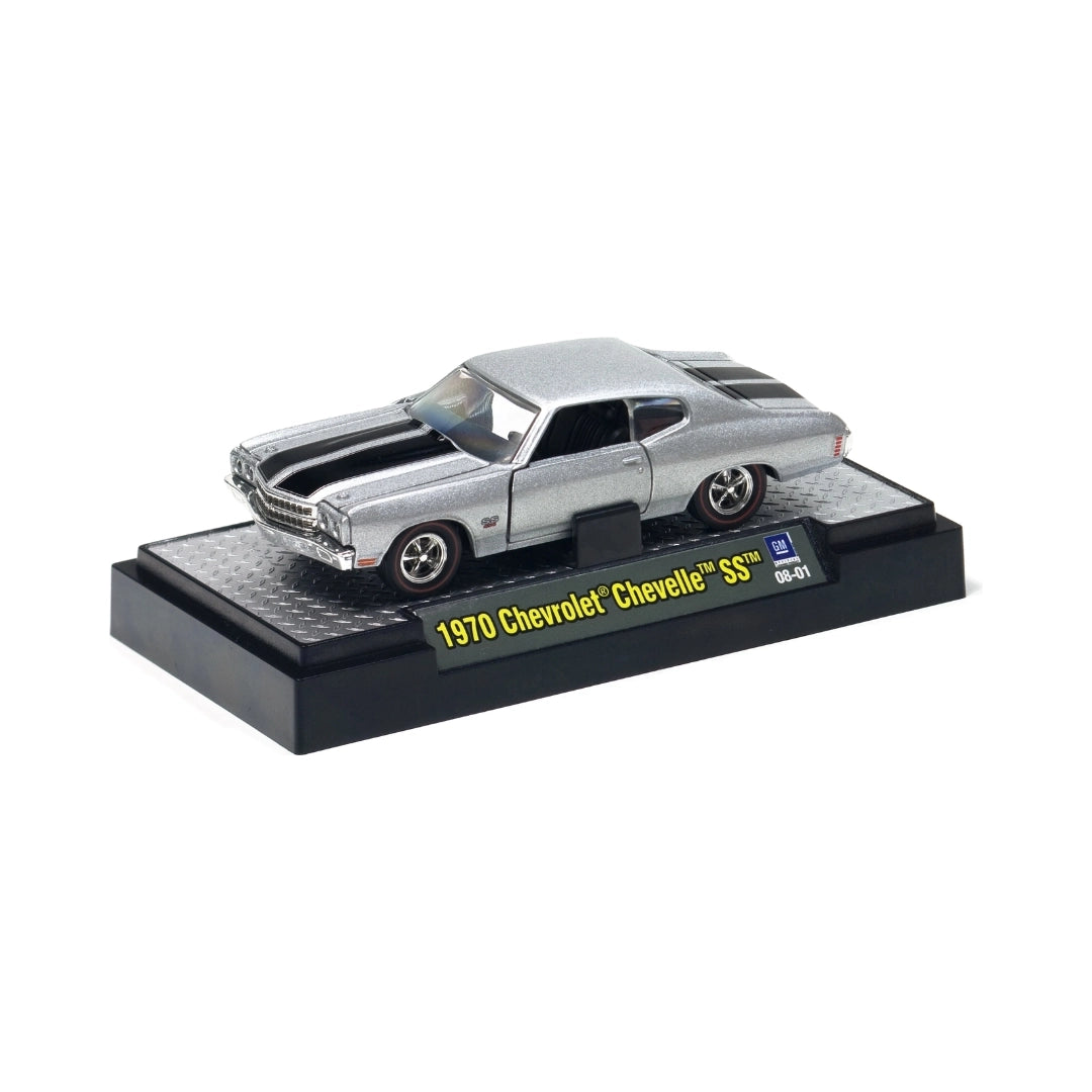 1970 Chevrolet Chevelle SS - Silver / Black Hood Stripes (Muscle-Cars Release 01)