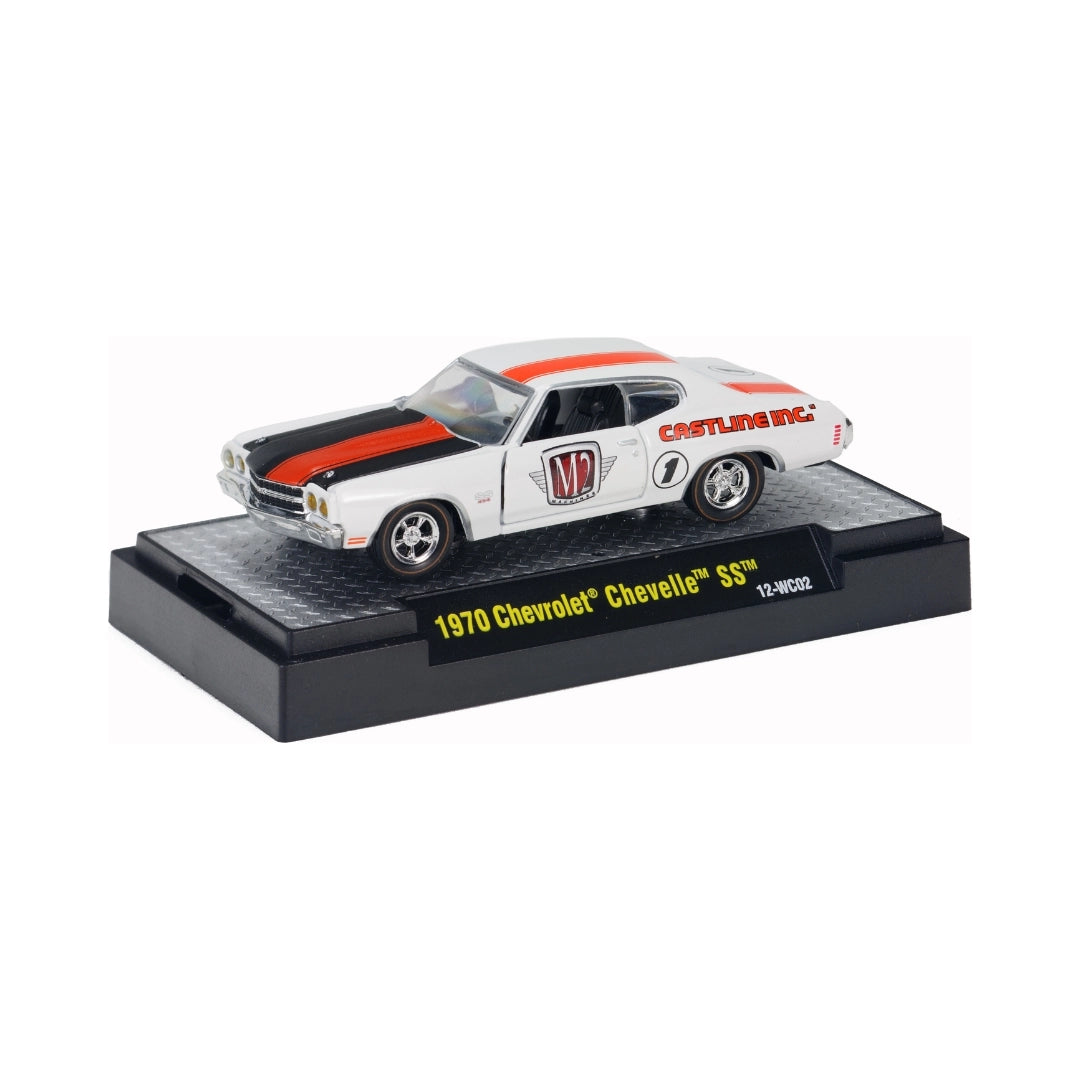 1970 Chevrolet Chevelle SS - White / Black Stripe / Castline Inc. Graphics (Box Version) (Copy)