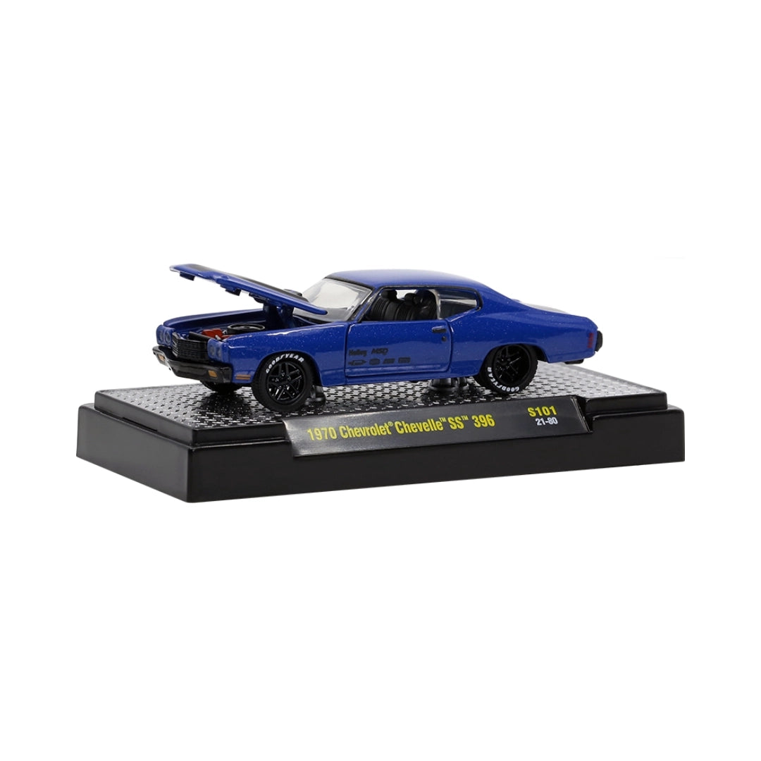 1970 Chevrolet Chevelle SS 396 - Blue / Black Hood (Walmart Exclusive Release S101)