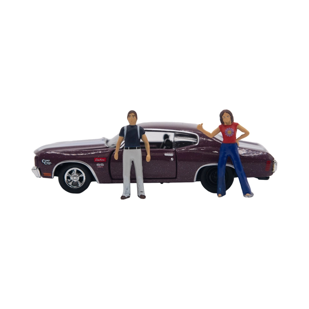 1970 Chevrolet Chevelle SS 454 - Dark Maroon (Auto-Figs Release 08 / Walmart Exclusive / Figure Set)
