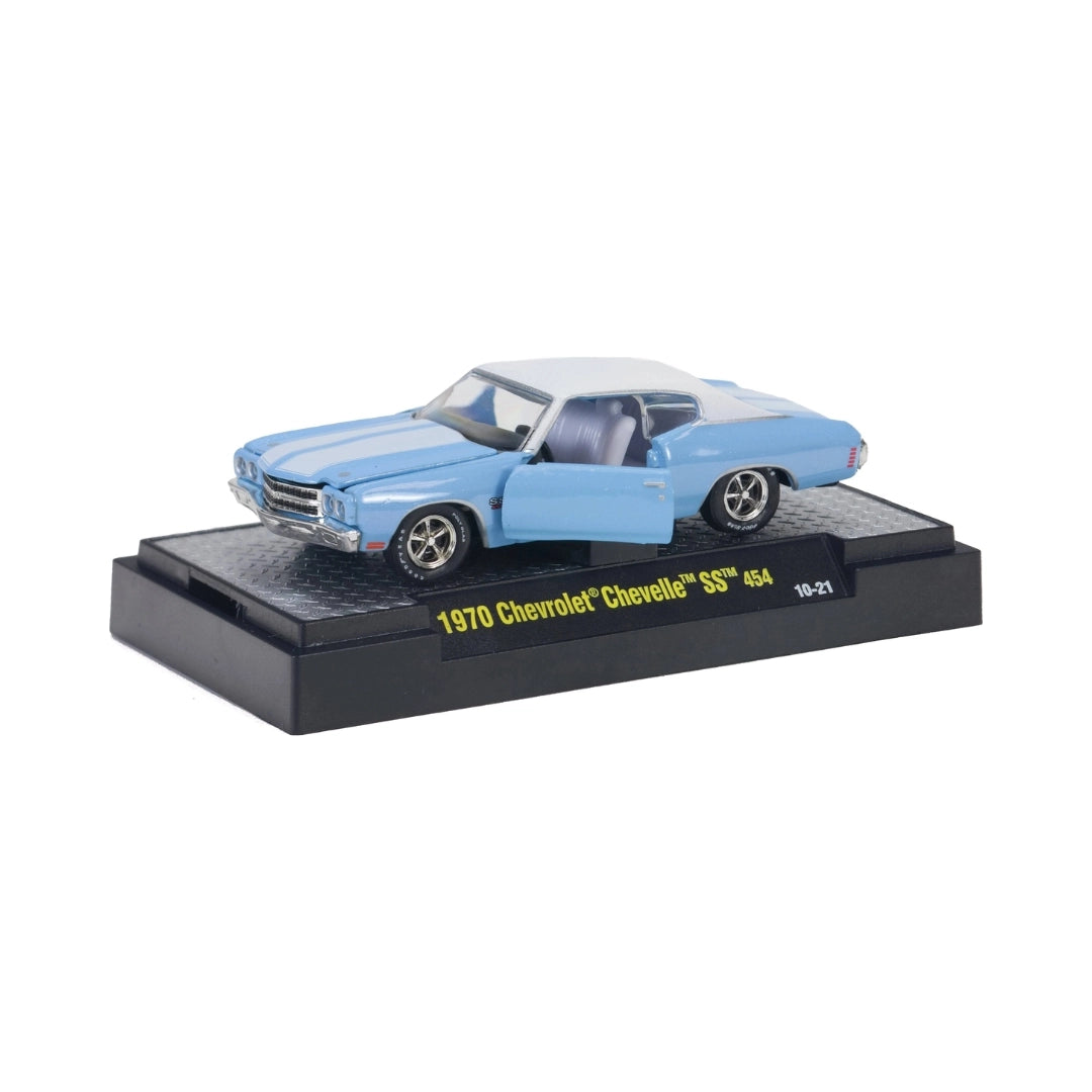 1970 Chevrolet Chevelle SS 454 - Light Blue / White Roof (Clamshell Blister Version)