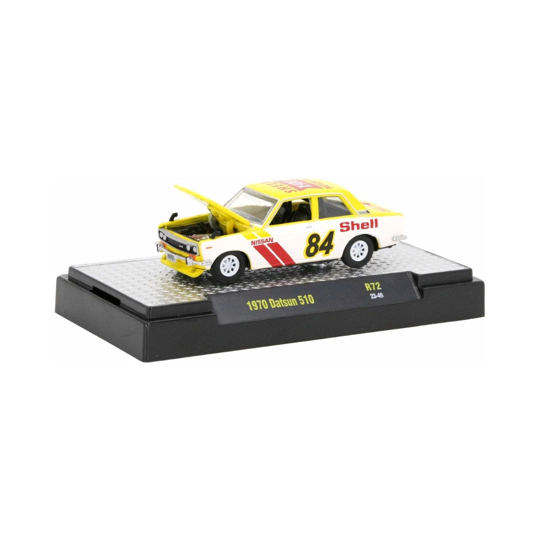 1970 Datsun 510 – Shell Livery (White Rims and Black Interior)