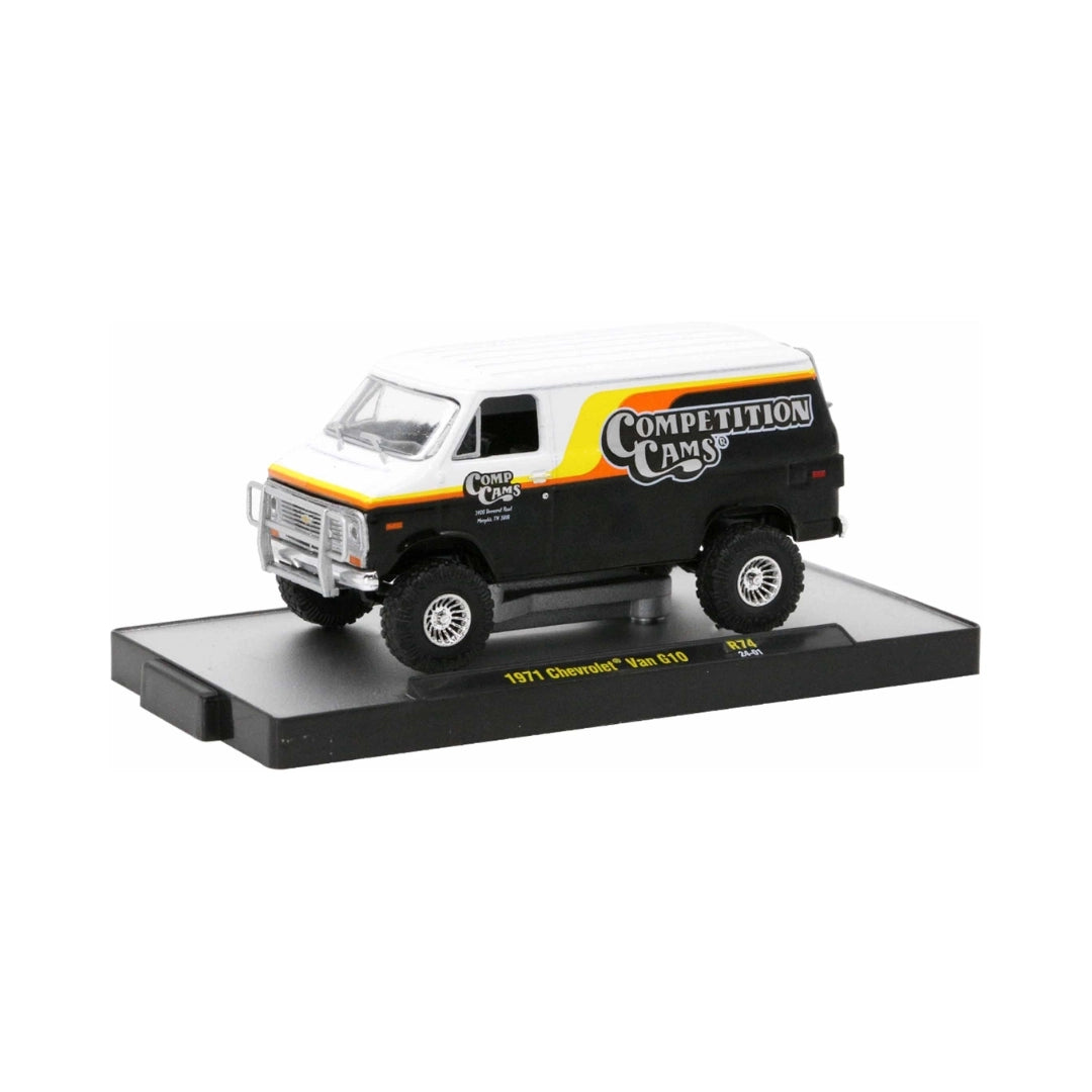1971 Chevrolet Van G10 - Black/White Competition Cams 4x4 (Silver Chrome Details, Silver Front Bar, Black Interior)