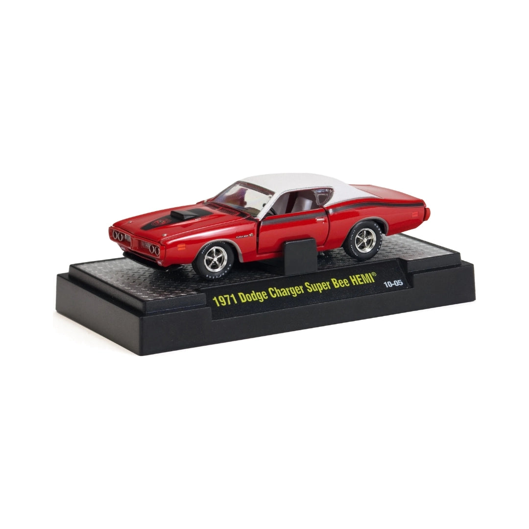 1971 Dodge Charger Super Bee HEMI - Red/White (Clamshell Blister)