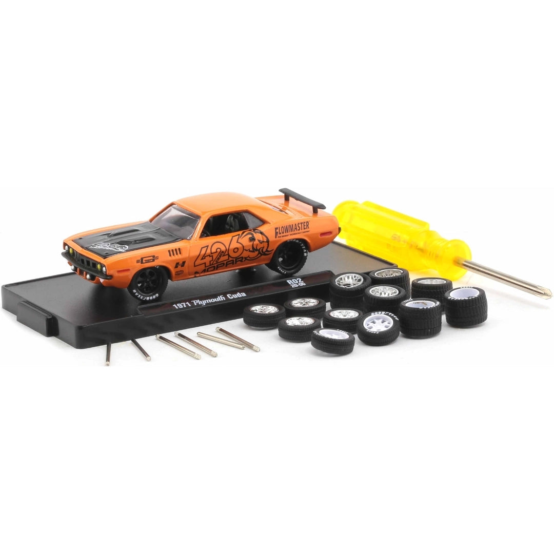 1971 Plymouth Cuda - Orange (426 Graphics, Black Rims)