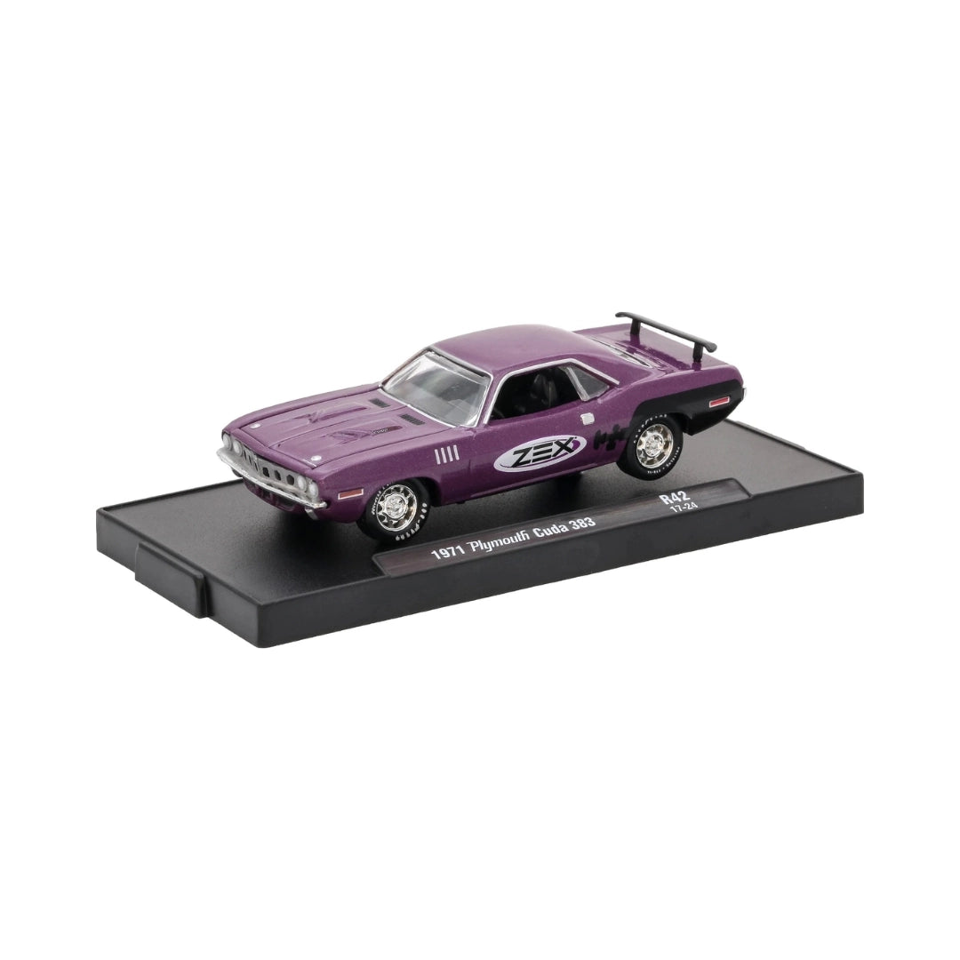 1971 Plymouth Cuda 383 - Metallic Purple (ZEX Livery, Chrome Rims)