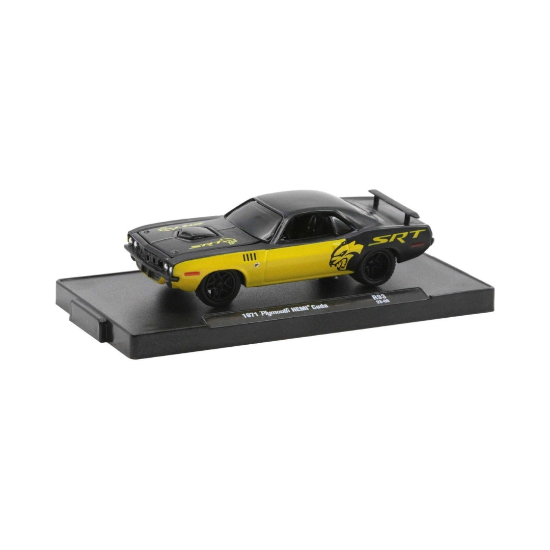 1971 Plymouth HEMI Cuda - Black & Yellow (SRT Graphics, Black Rims)