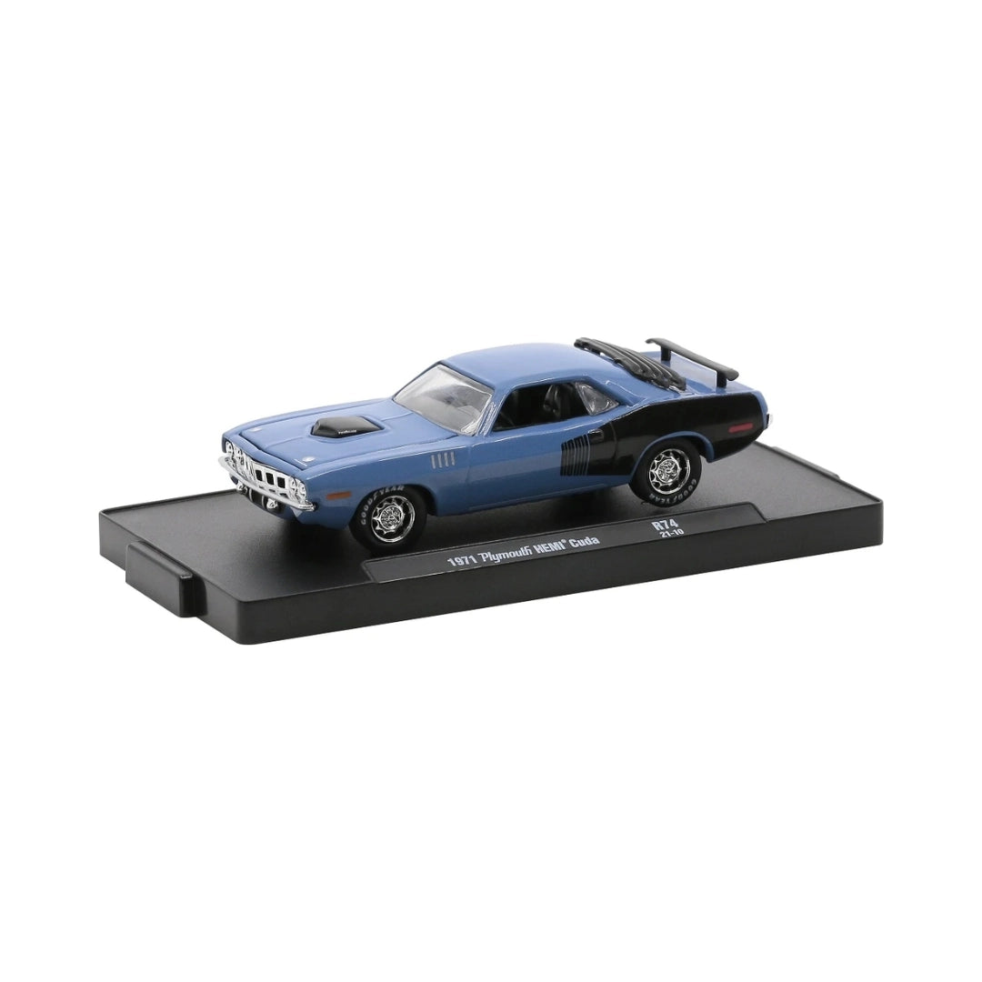 1971 Plymouth HEMI Cuda - Light Blue & Black (Chrome Rims)