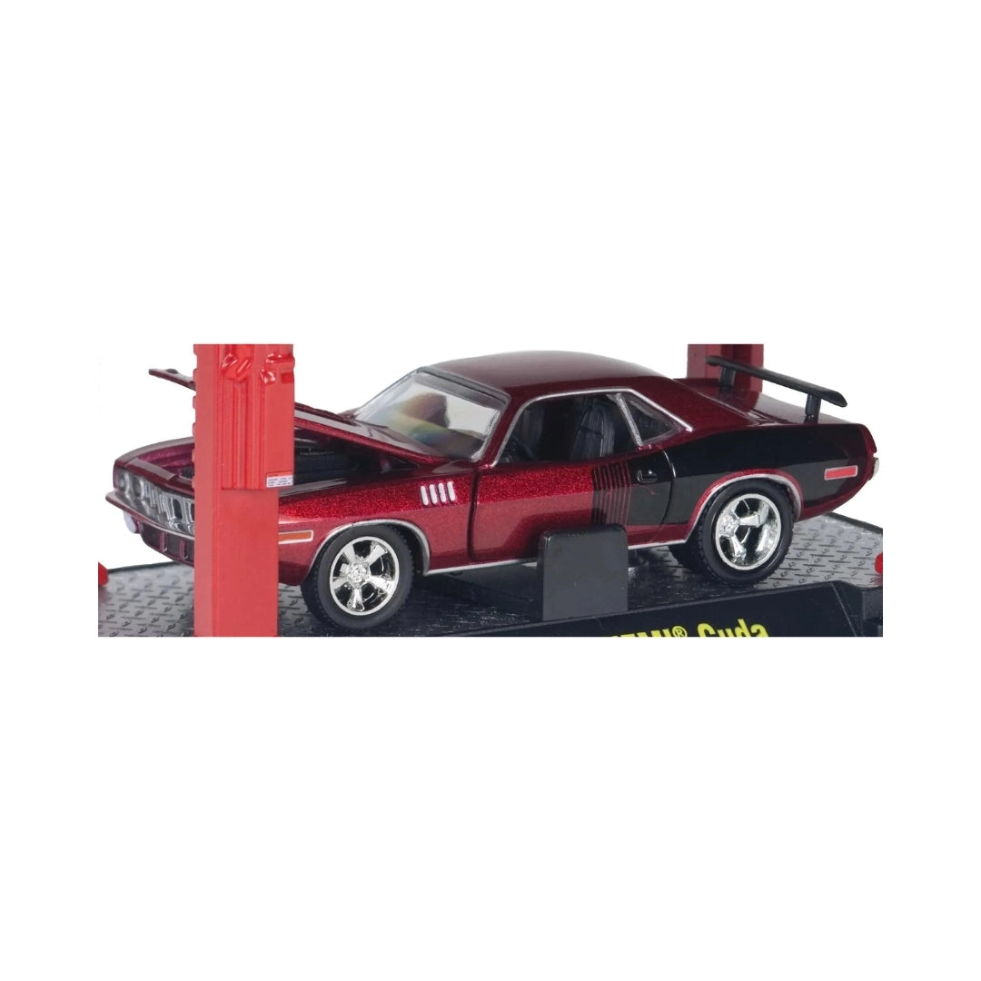 1971 Plymouth HEMI Cuda - Red & Black (Chrome Rims)